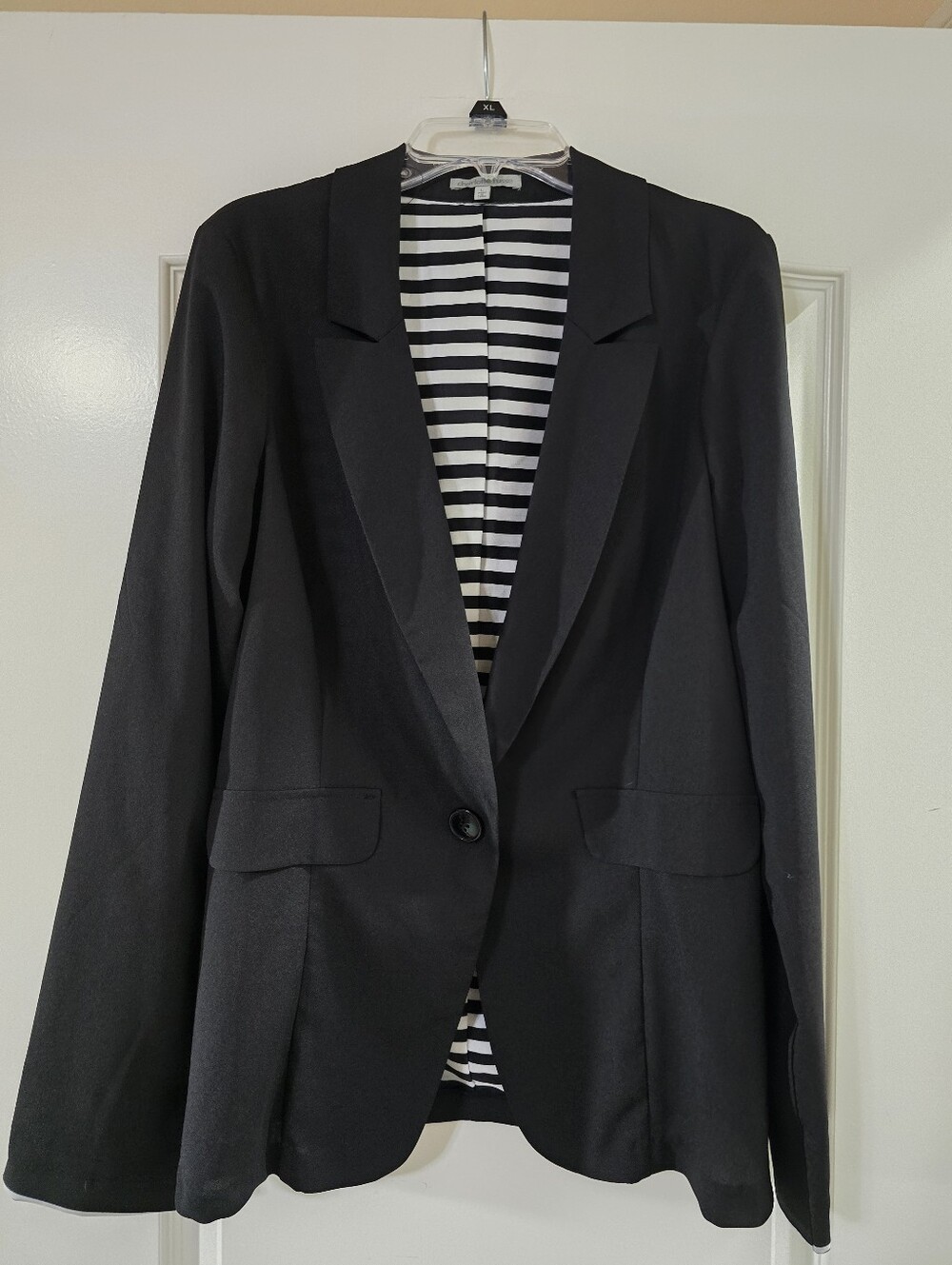 Charlotte Russe Black Women's Single-Button Blazer